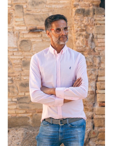 camisa rosa hombre Romero La Grulla