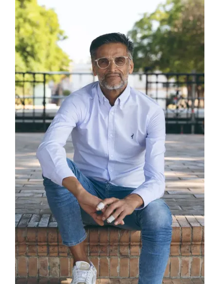 camisa celeste hombre Cielo de Feria La Grulla