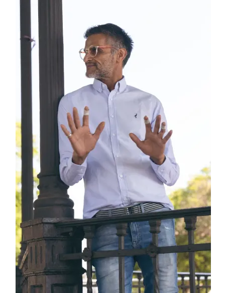 Camisa celeste para hombre | Cielo de Feria – La Grulla