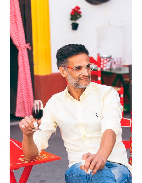 camisa amarilla hombre Sol de Arena La Grulla