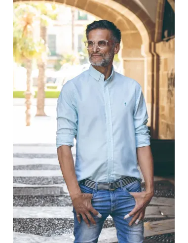 Camisa verde aguamarina para hombre | Esmeralda Serena – La Grulla