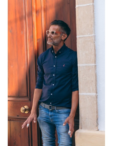 Camisa azul marino para hombre | Mar de Plata – La Grulla